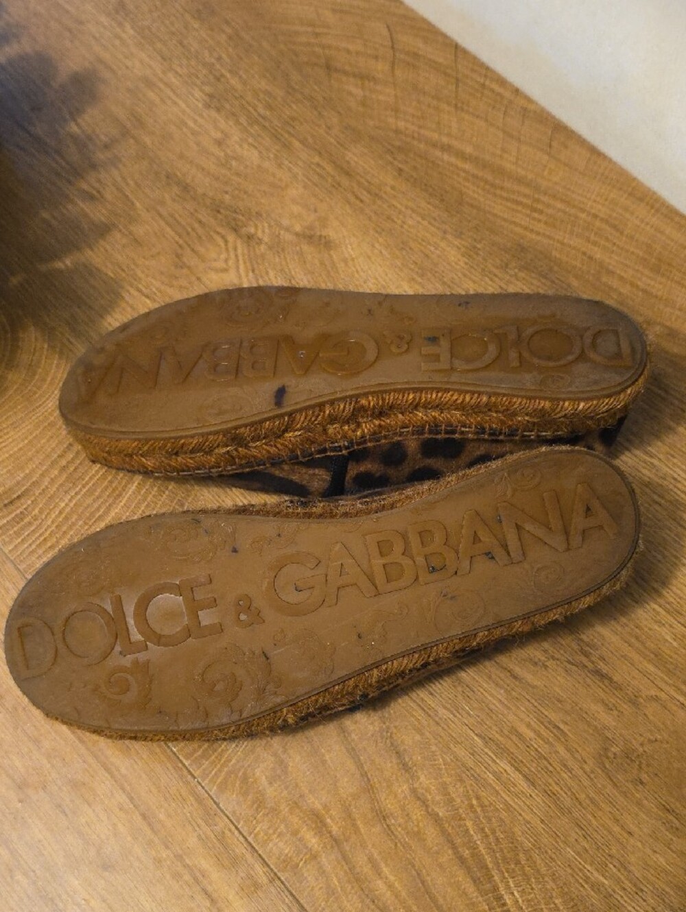 Dolce & Gabbana Leopard Espadrille Flats - Brown & Black - Picture 8 of 8